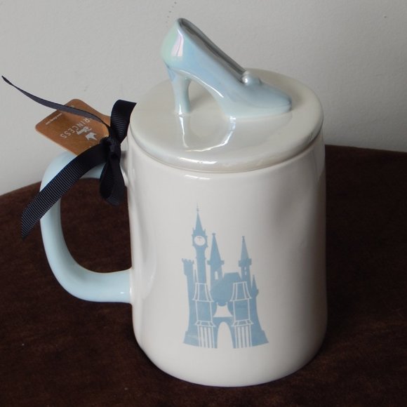 NWT Rae Dunn A Dream Come True Cinderella Double Sided Mug with Shoe Topper - Picture 2 of 5